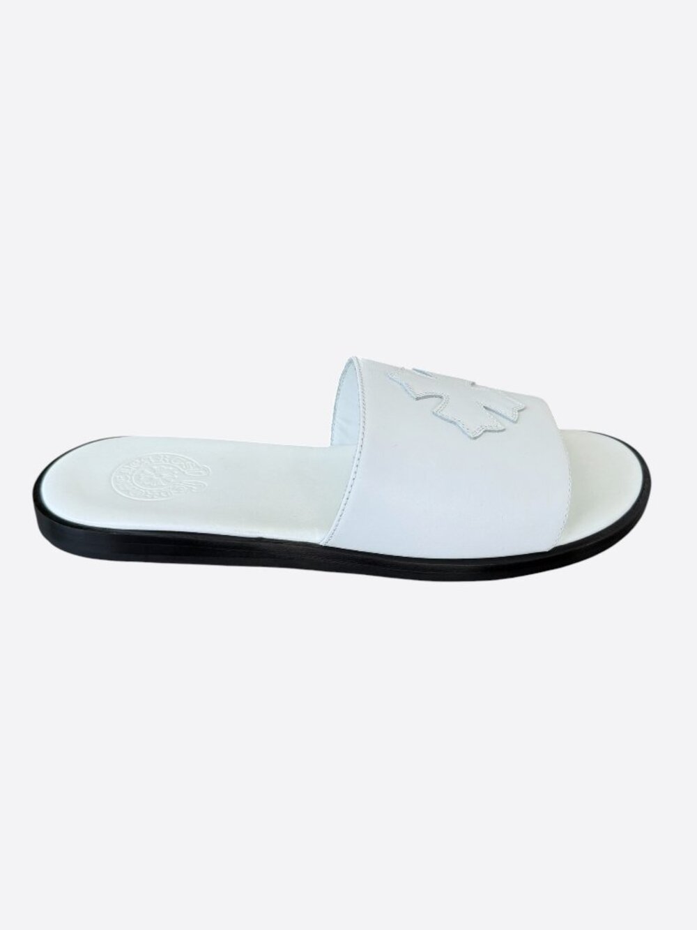 Chrome Hearts White Cross Patch Slides